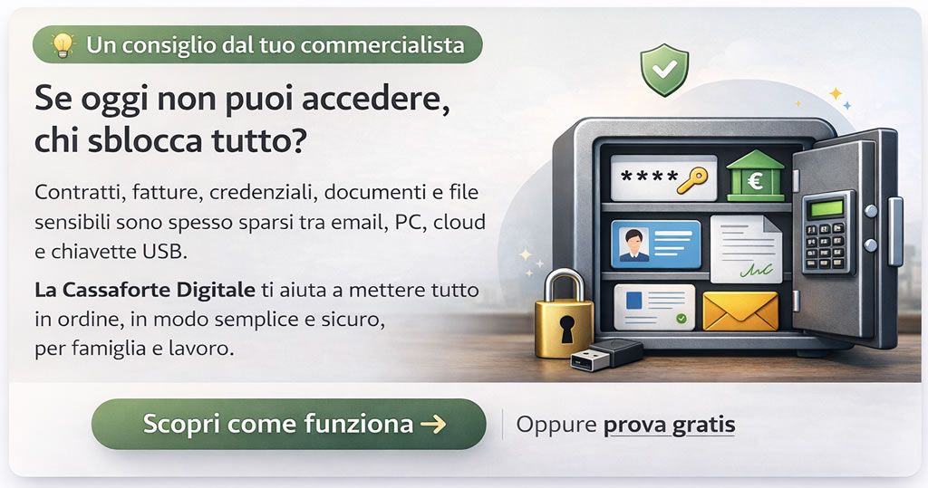 La Cassaforte Digitale – documenti e accessi sempre in ordine